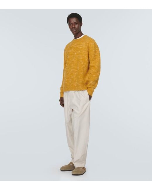 The Elder Statesman Yellow Jasper Cashmere And Mohair-Blend Sweater for men
