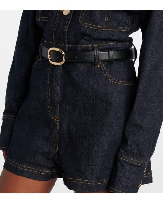 Self-Portrait Blue Denim Romper