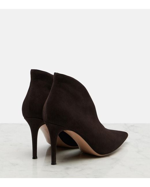 Gianvito Rossi Brown Vania Suede Pumps
