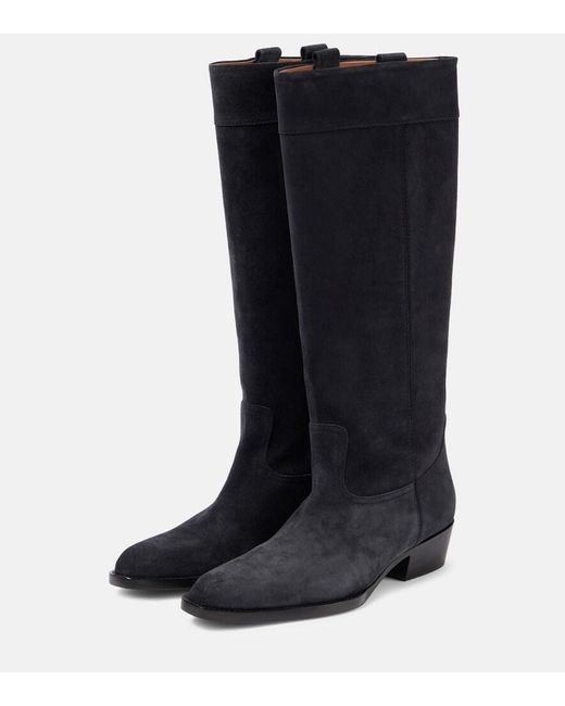 Paris Texas Blue Helena 35 Suede Cowboy Boots