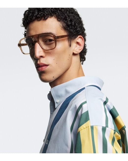 Loewe Brown Slim Aviator Glasses for men
