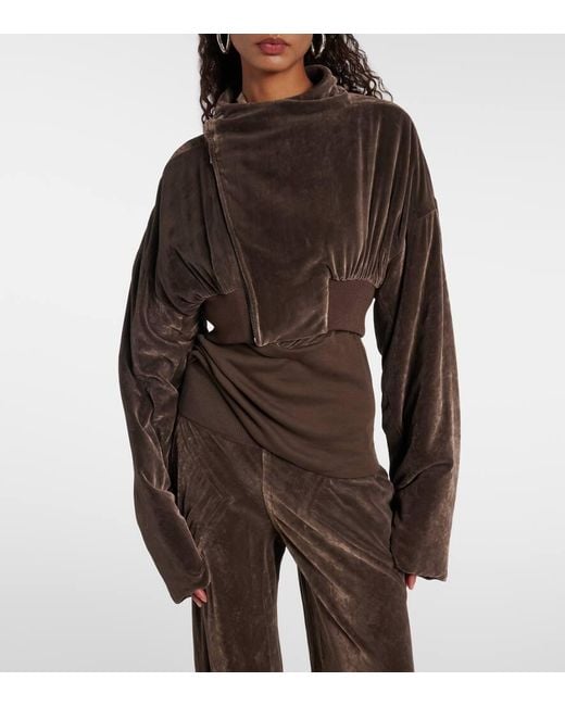 Rick Owens Brown Hollywood Cropped Jacket