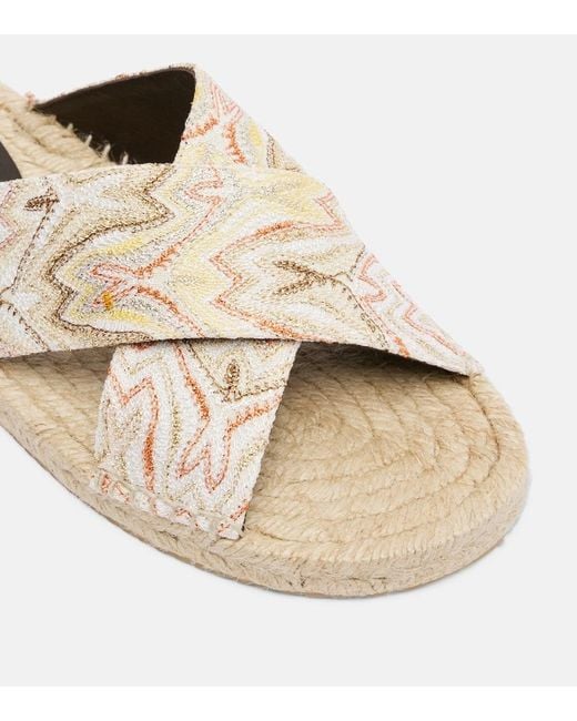 Missoni Natural Harlow Lame Espadrille Sandals