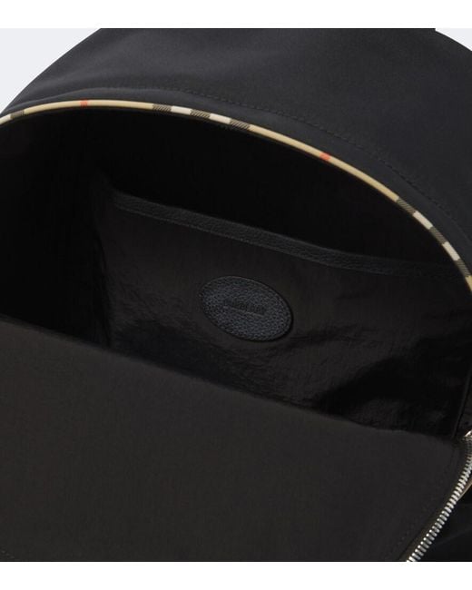 Burberry Black Check Backpack for men