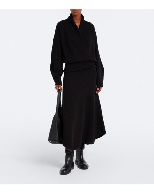 AYA MUSE Black Kena Wrap Cotton Top