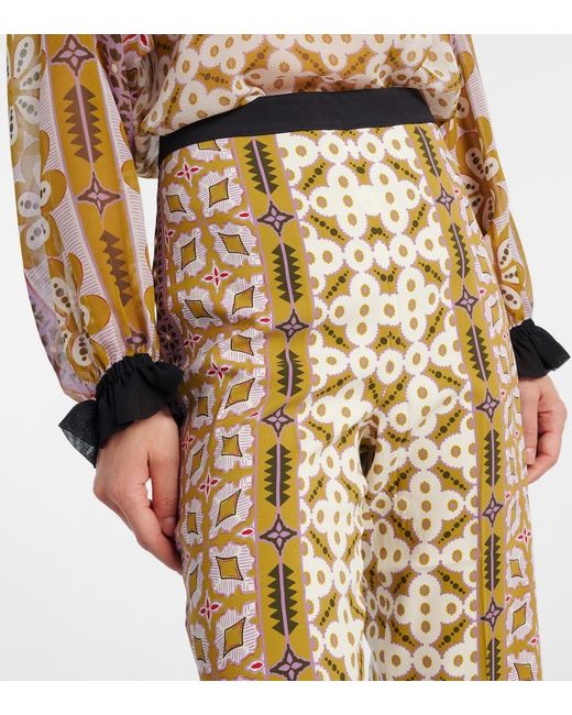 LaDoubleJ Metallic Printed Straight Pants