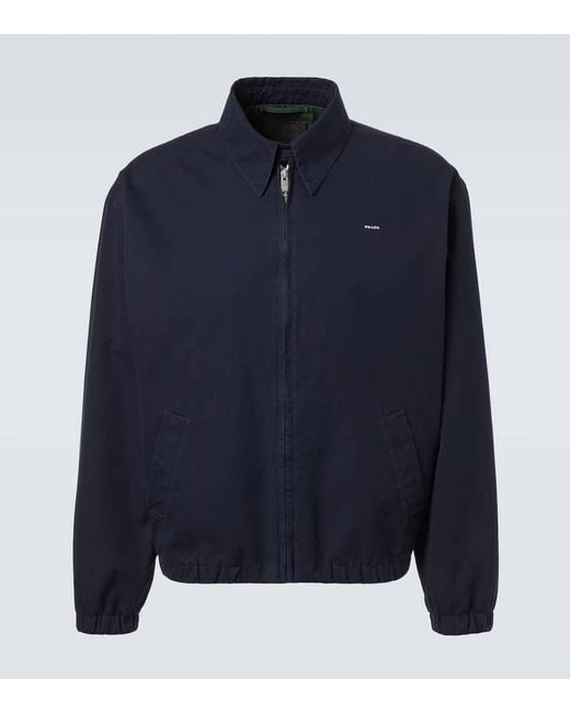 Prada Blouson Aus Baumwolle in Blue für Herren