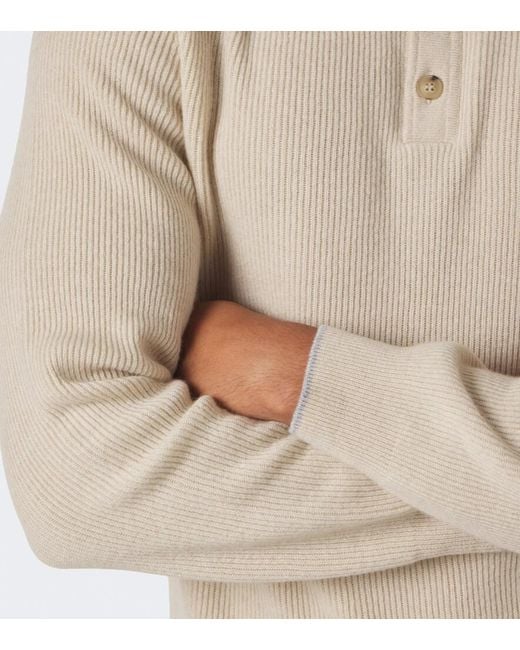 Fedeli Natural Cashmere Turtleneck Sweater for men