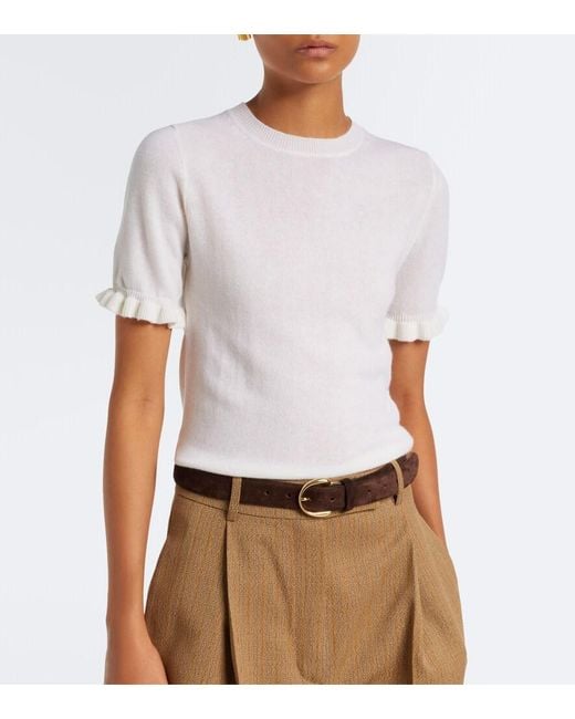 Jardin Des Orangers White Wool And Cashmere Sweater