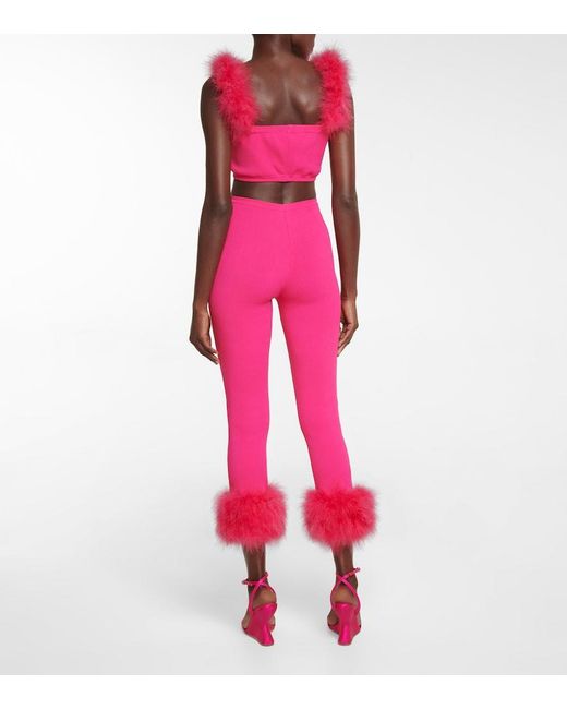 Magda Butrym Pink High-Rise Leggings