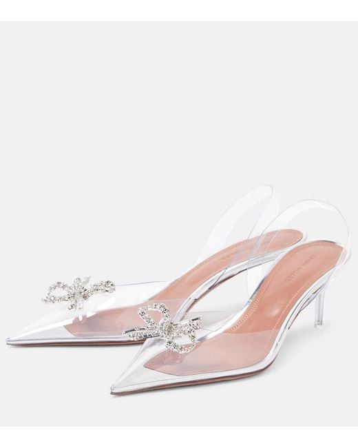 AMINA MUADDI Multicolor Rosie Embellished Slingback Pumps