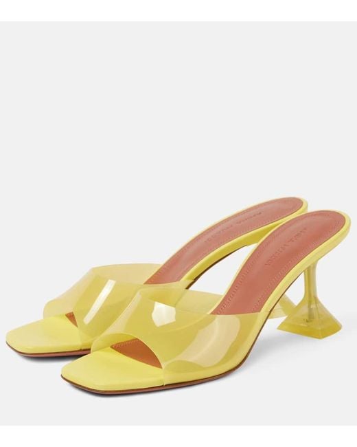 AMINA MUADDI Yellow Pantoletten Lupita Glass 70
