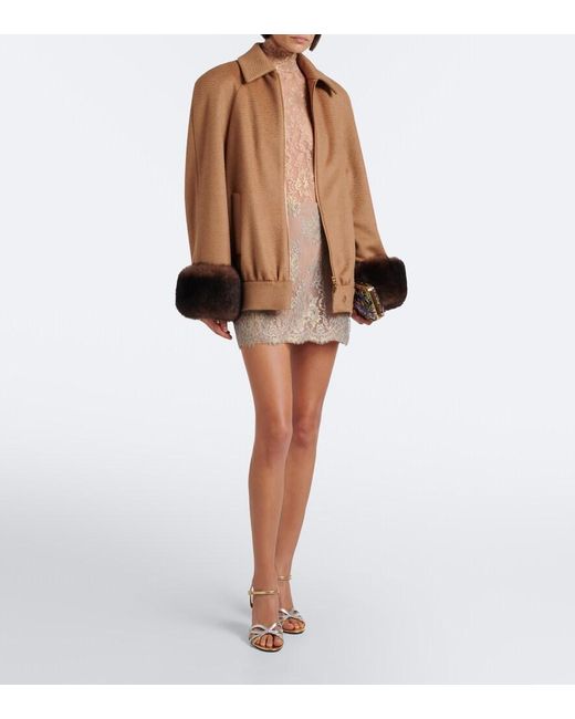 Valentino Natural Lace Miniskirt