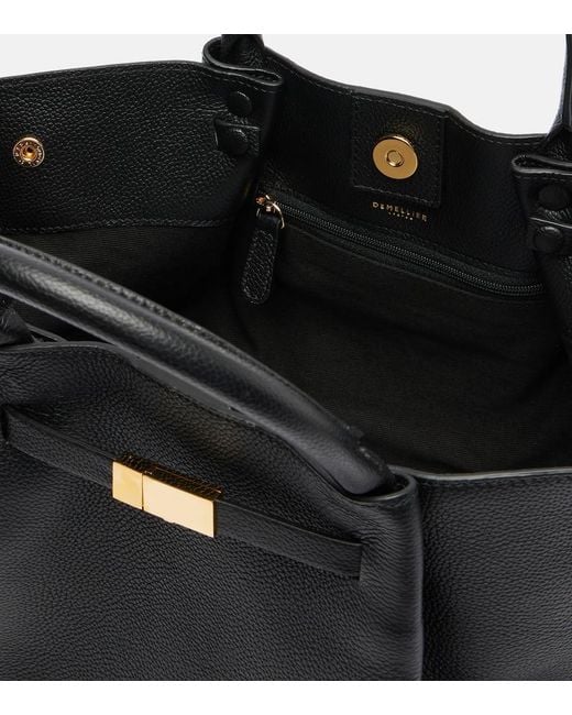 DeMellier London Black New York Midi Leather Tote Bag