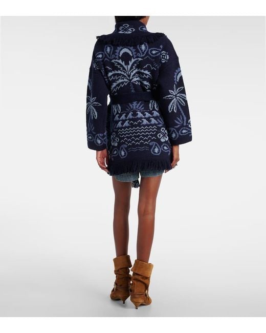 Alanui Blue Glimpse Of Eden Cardigan