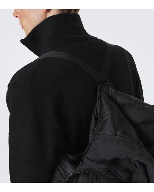 Canada Goose Black Crofton Enduraluxe Hooded Down Jacket for men