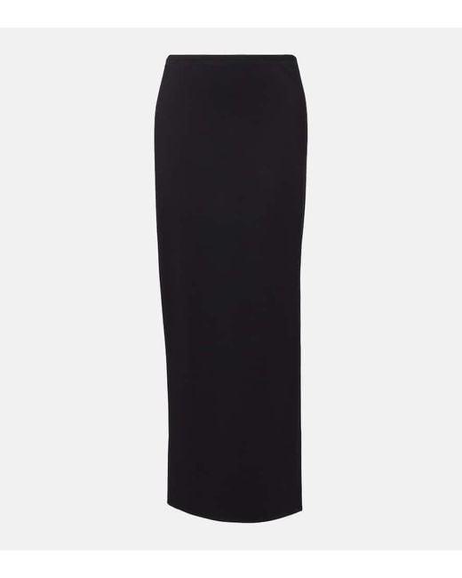 Khaite Black Lilth Crepe Jersey Pencil Skirt