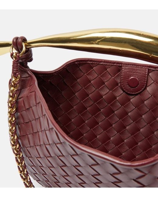 Bottega Veneta Brown Sardine Chain Intrecciato Leather Tote Bag