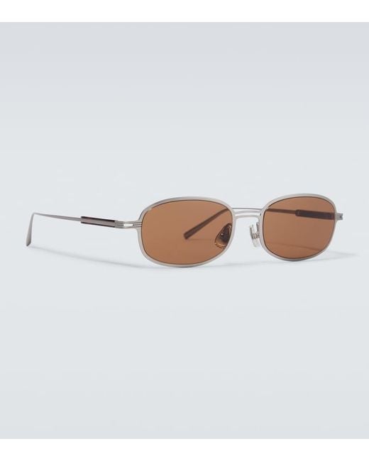 Brunello Cucinelli Brown Oval Sunglasses for men