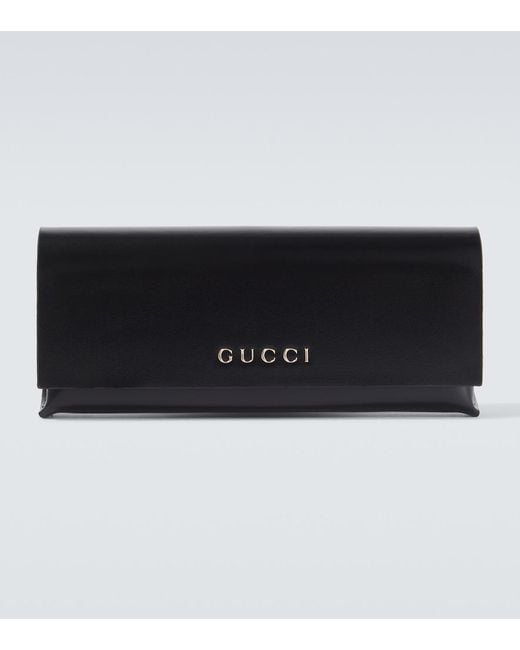 Gucci Green Bamboo Rectangular Sunglasses for men