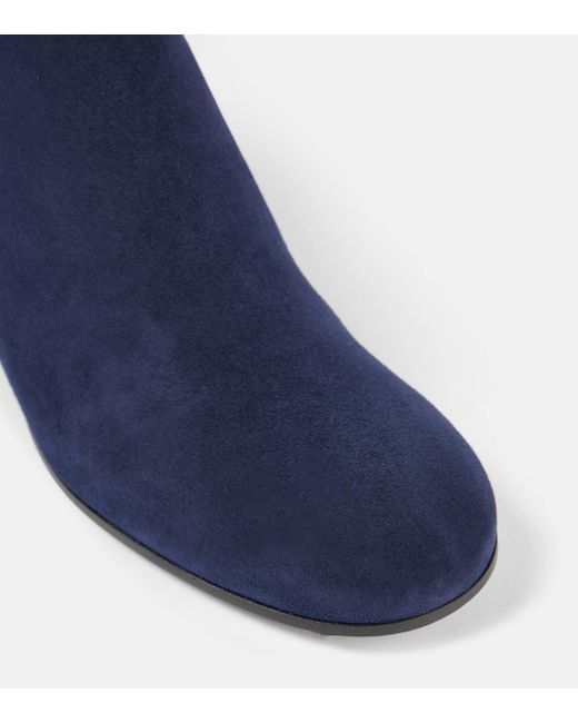 Gianvito Rossi Blue Joelle Suede Knee-High Boots