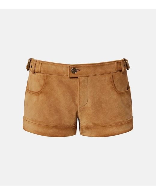 Etro Natural Suede Shorts