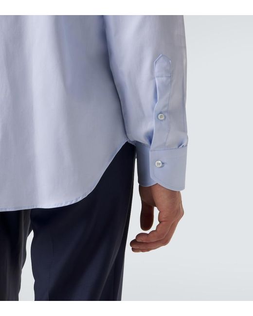 Canali Blue Cotton Shirt for men
