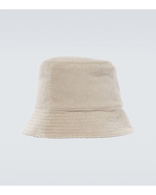 Sombrero de pescador de pana con anagrama Loewe de hombre de color Natural