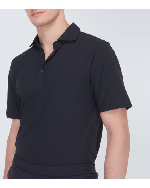 Lardini Blue Cotton Polo Shirt for men