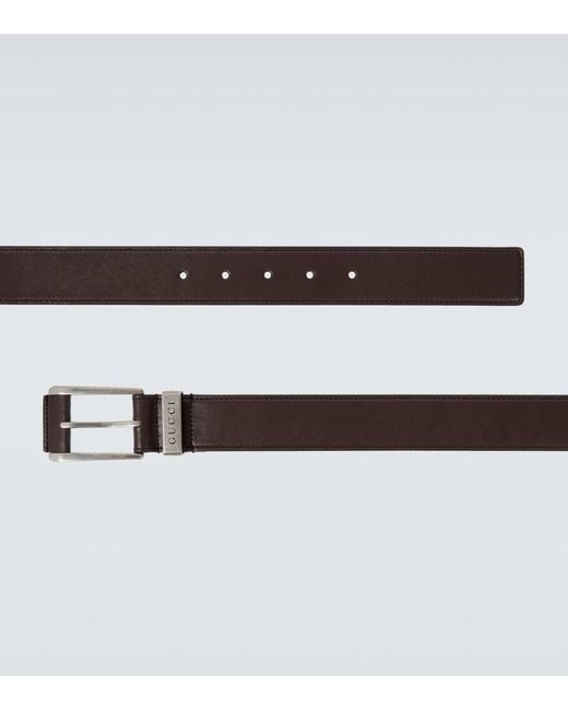 Gucci Brown Leather Belt for men