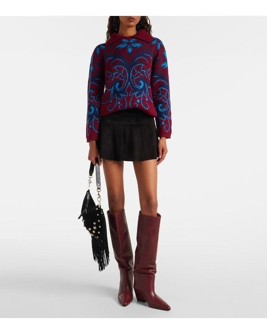 Paris Texas Red Jane 60 Leather Knee-High Boots