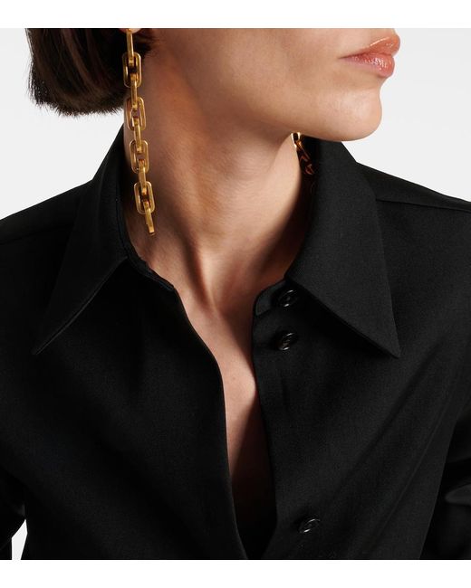 Jil Sander Black Virgin Wool Shirt