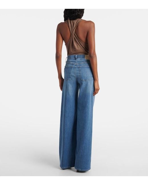 Citizens of Humanity Blue Lyra Long High-Rise Wide-Leg Jeans