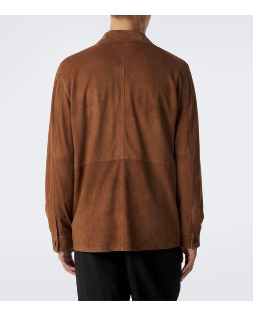 Arma Brown Nico Suede Jacket for men
