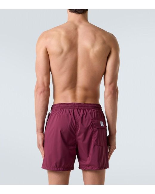 Fedeli Red Madeira Swim Trunks for men