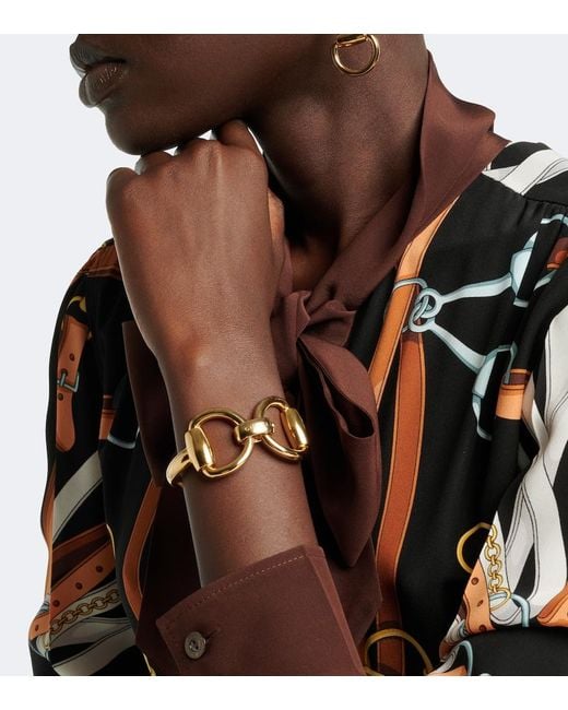 Gucci White Horsebit Bracelet