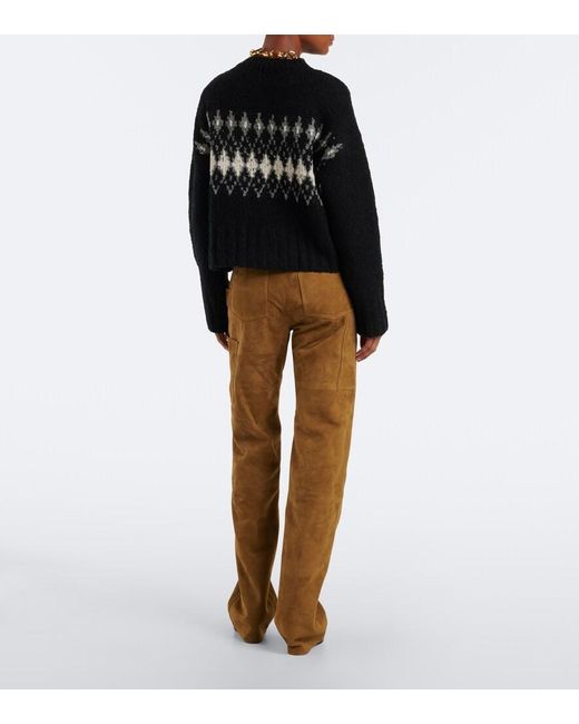 Altuzarra Natural Mills Suede Straight Pants