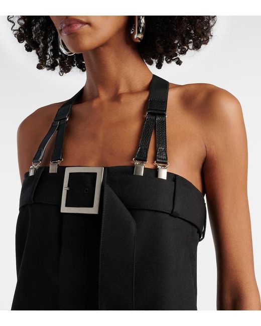 Jean Paul Gaultier Black Virgin Wool Minidress