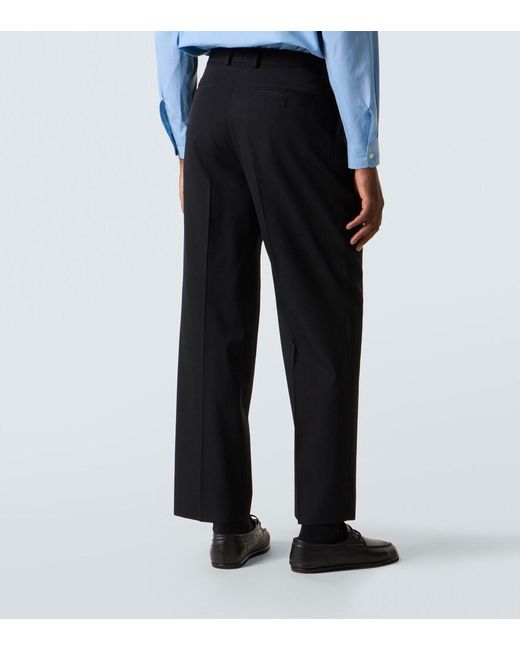 Auralee Blue Wool Gabardine Suit Pants for men
