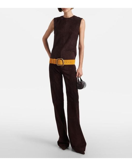 Stouls Brown Miuccia Suede Top