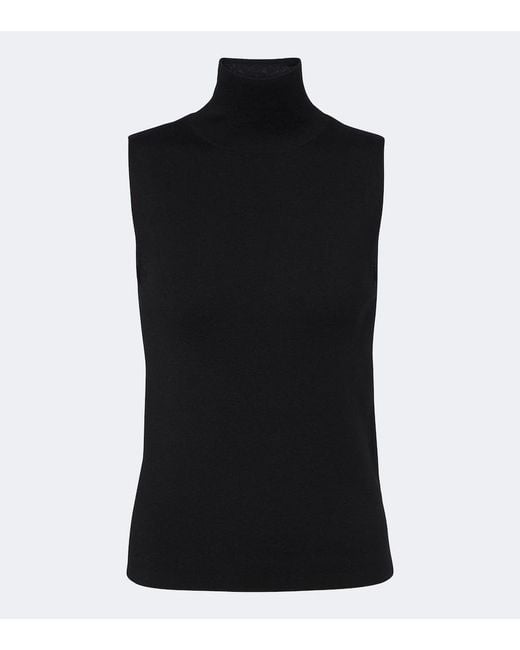 Extreme Cashmere Black N°502 Collo Cotton And Cashmere Top