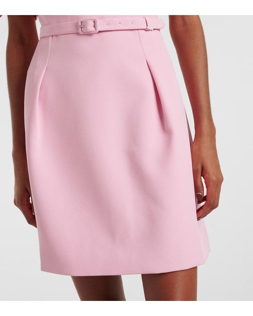 LEO LIN Pink Aurelie Floral-Applique Minidress