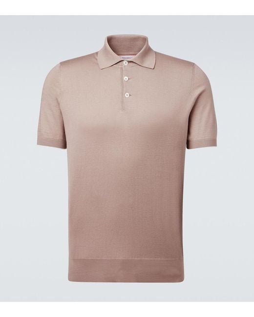 Brunello Cucinelli Natural Cotton Polo Shirt for men