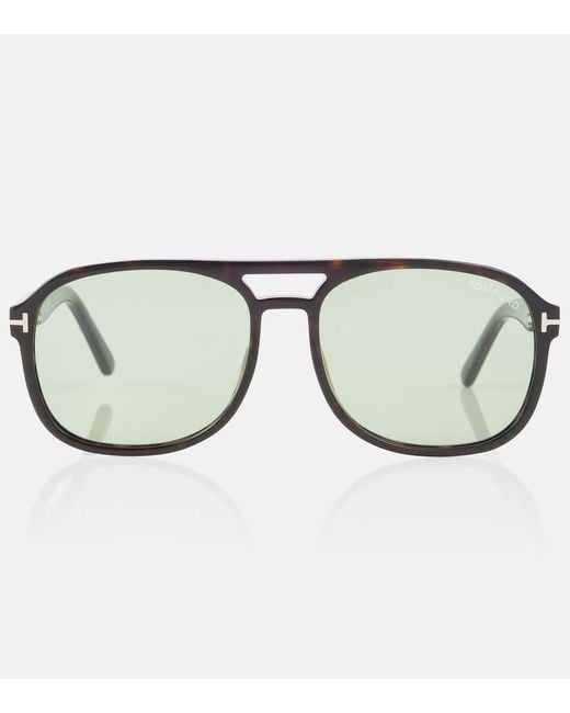 Tom Ford Brown Rosco Aviator Sunglasses
