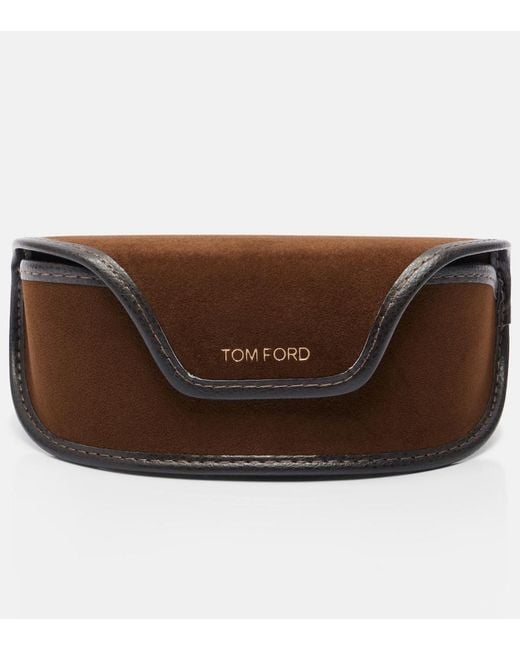 Tom Ford Brown Addison Thin Flat-Top Sunglasses