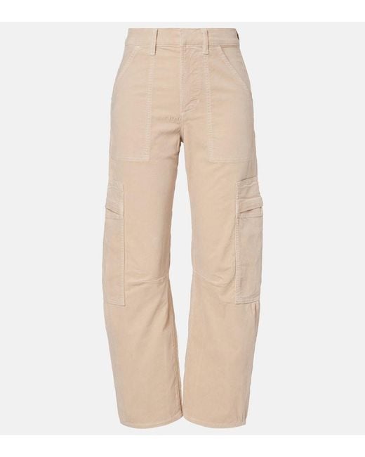 Citizens of Humanity Natural Marcelle Cotton Corduroy Cargo Pants