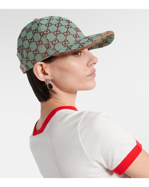 Cappello da baseball in canvas GG di Gucci in Metallic