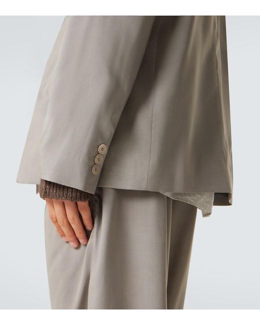 Our Legacy Gray Halt Double-Breasted Blazer for men