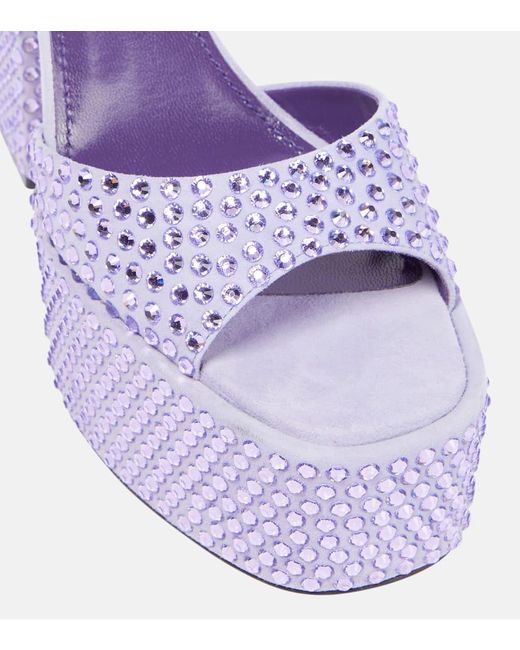 Sandalias Holly Tatiana en denim con cristales Paris Texas de color Purple