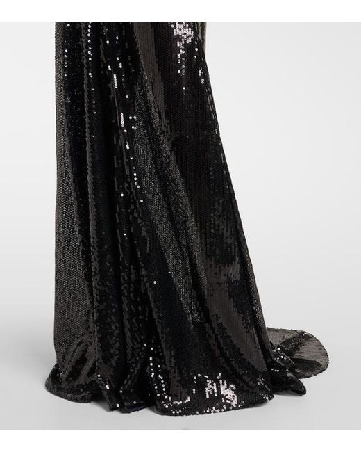 Robe Longue Bustier A Sequins Alex Perry en coloris Black